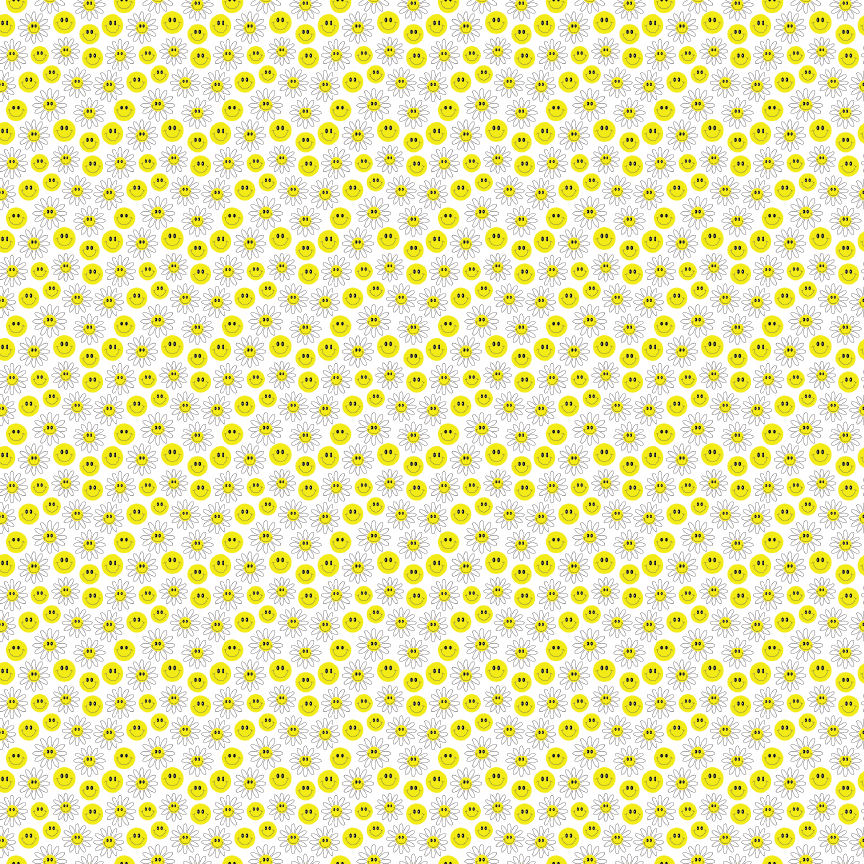 Smiley Daisy Pattern Acrylic Sheet - CMB Pattern Acrylic